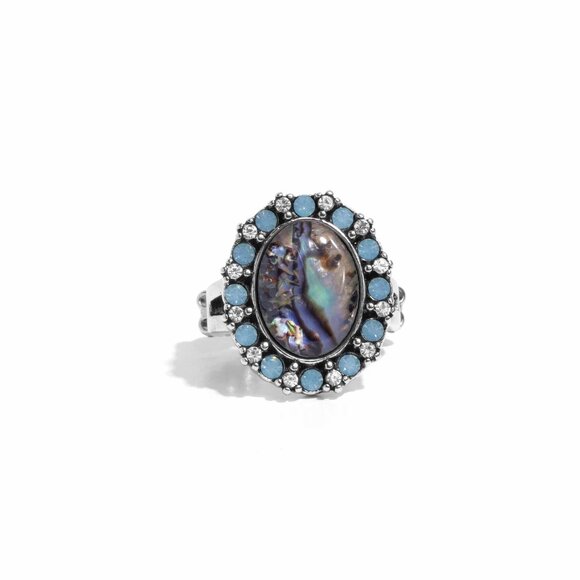 Paparazzi Jewelry Accessories - Poised and Perfect - Blue Ring - NEW!! - Picture 4 of 4